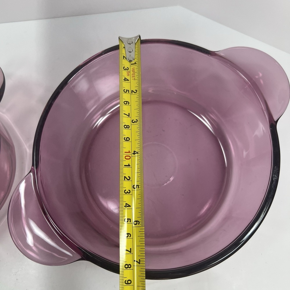 Corning Visions Casserole Dish Set Amethyst Purple Excellent Vintage 1174 1148 - Picture 9 of 11
